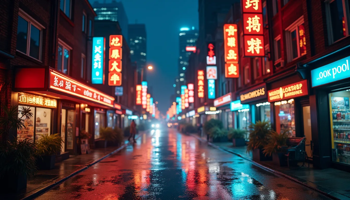 ville, nuit, ambiance urbaine et nightlife, lieux et lifestyle